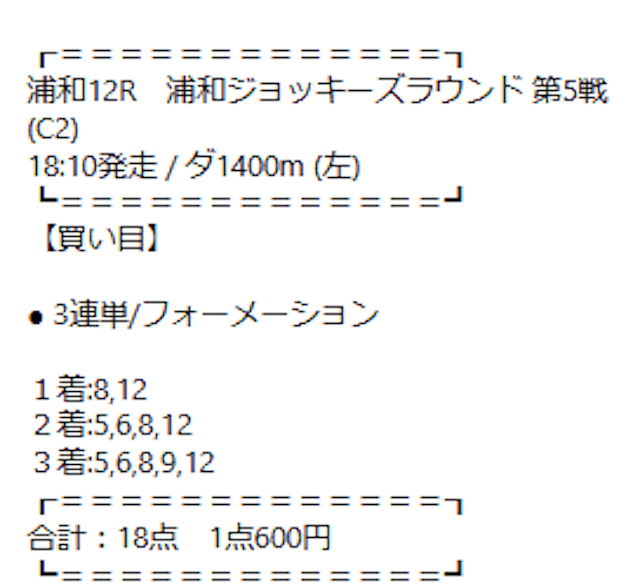 2025年2月28日の競馬ジャンボの有料予想の買い目